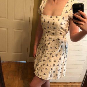 Forever 21 Floral Mini Dress Open Back